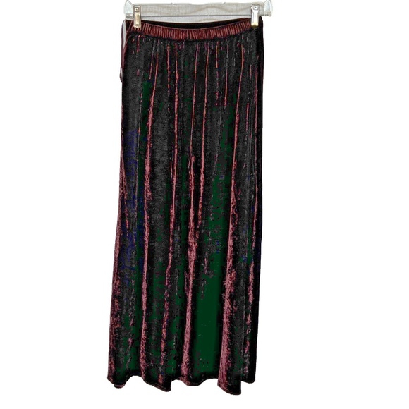 Eileen Fisher Skirt Velveteen S Maxi Long Purple Pull on Whimsigoth Dark Fairy - Picture 3 of 6